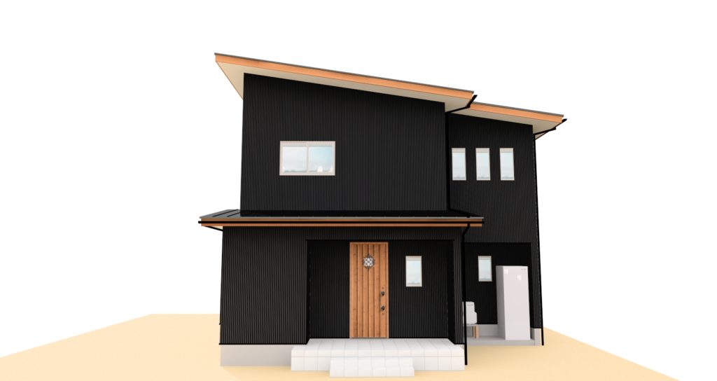 外観パース　新築住宅　